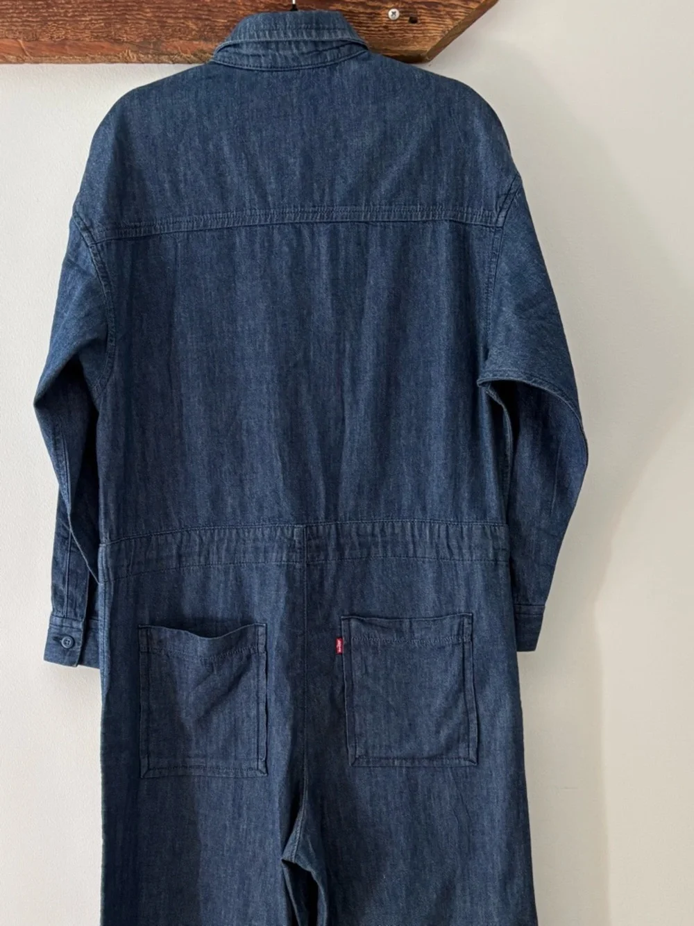 Levi's—Surplus Coverall Jumpsuit, Lightweight Denim Chambray, Dark Wash (Large) - Picture 10 of 10